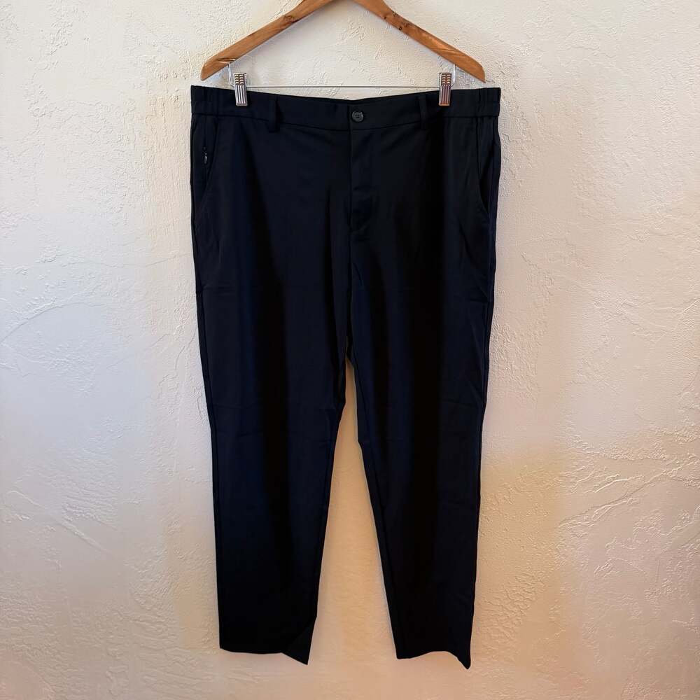 Spadersilk Men's Performance Black Stretch Dress Pants 38W x 30L